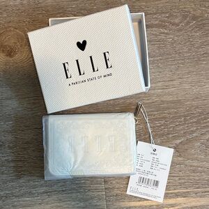 Elle Cream Embossed Wallet